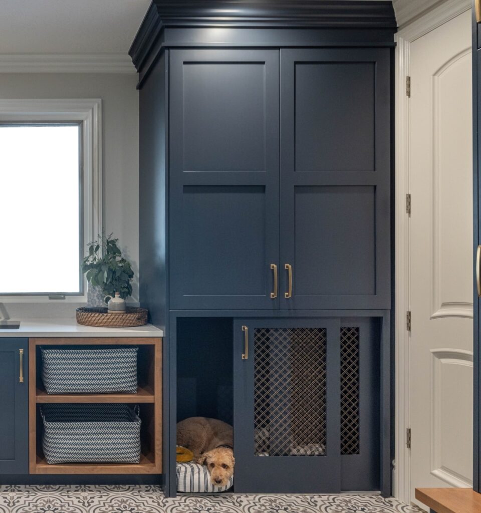 custom cabinets laundry room dog